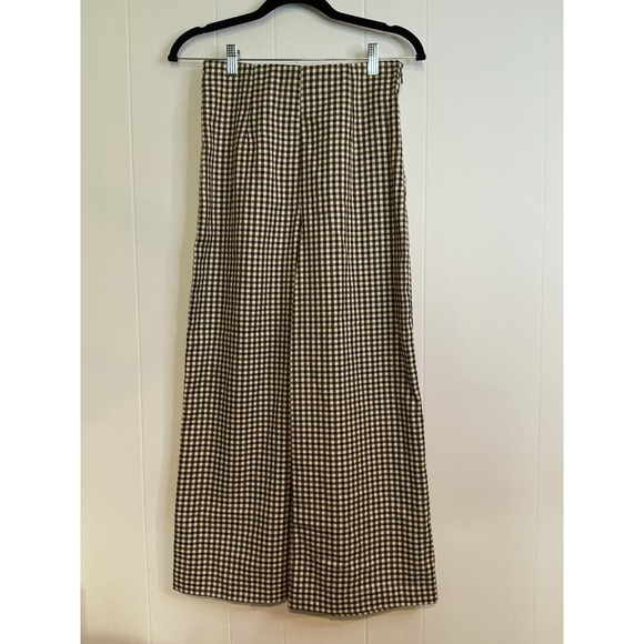 DR 2 Pants - DR2 Women's Wide Leg Plaid Pants Small Brown Black Tan Gingham